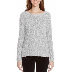 Buffalo David Bitton Women's Eyelash Sweater, Grey-White, XL